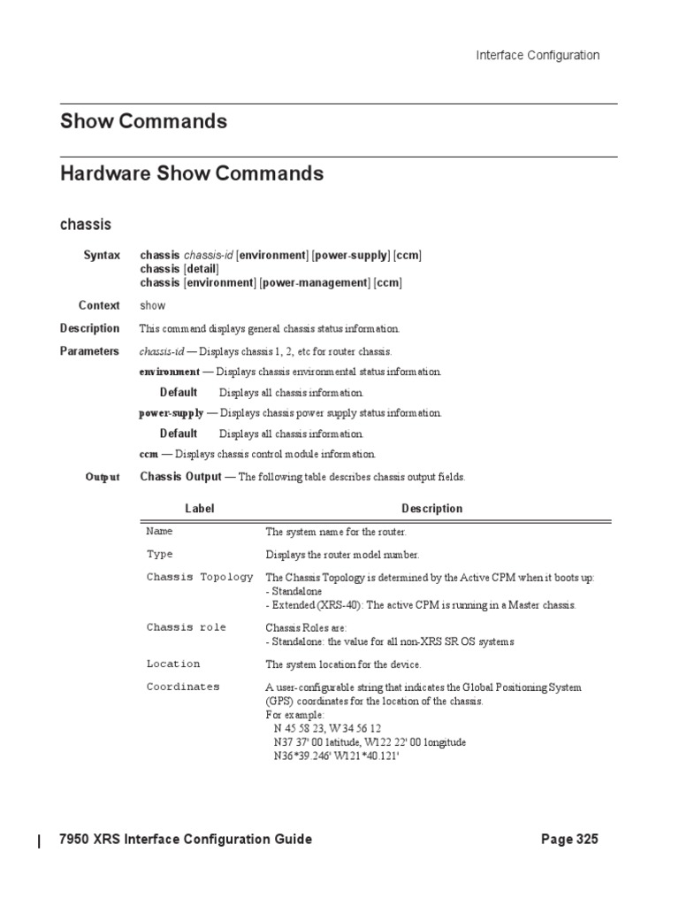 Comandos Nokia Alcatel Interface CLI Show CLI | PDF | Booting | Command ...