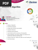 Unit-2: Analysis of Algorithm: Dr. Gopi Sanghani