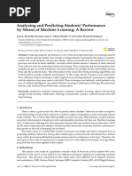 Analyzing and Predicting Students Performance by Means of Machine Learning