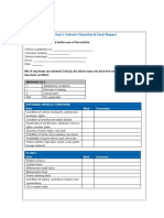 Vehicle Checklist & Fault Reporting Form