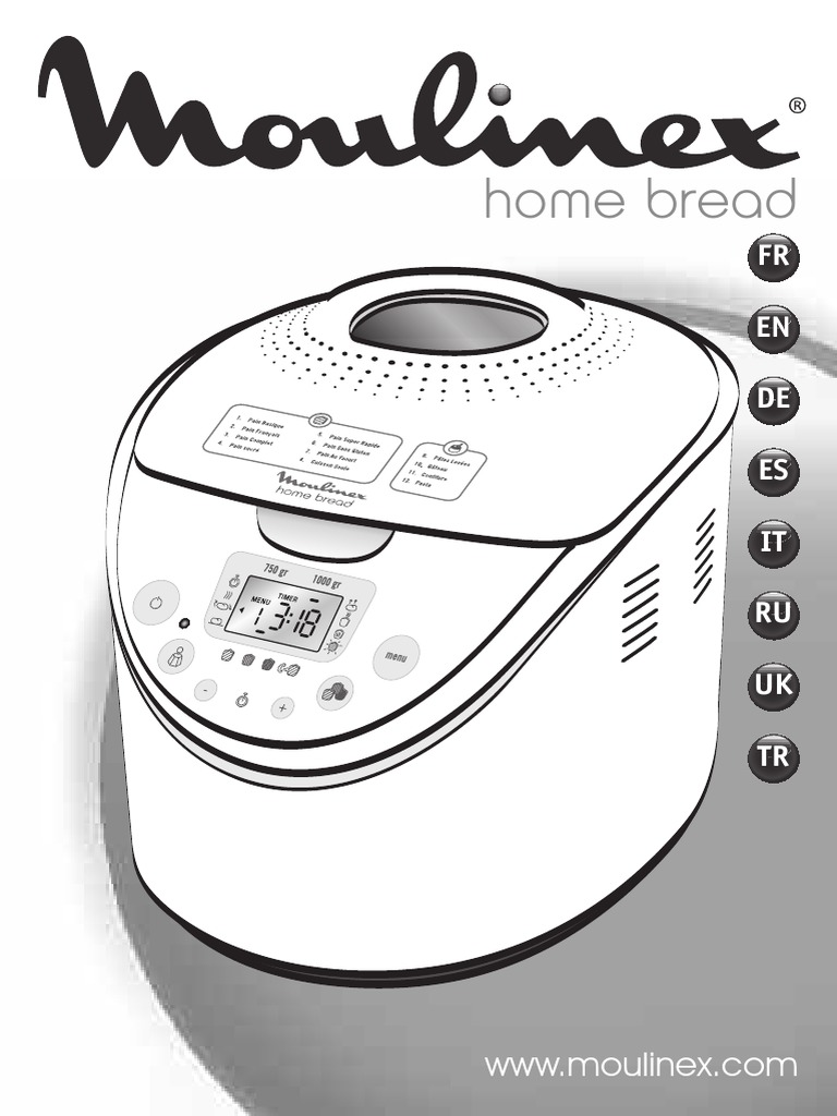 Instruktsiya K Khlebopechke Moulinex Home Bread Inox Ow302230.