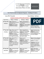 TOT FDP Schedule 26th July-31st July