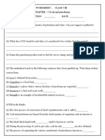 Class VIII Worksheet on Coal and Petroleum Resources