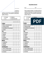 Evaluation Checklist