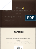 BRM Research Paper Analysis: N.Kiruthika (MBA-1st Year) P201825, CUTN