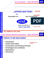 Papper Battery: B.Tech Technical Seminar Presentation Batch:2018-2022