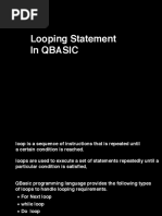 BCA 1st Year QBASIC Looping Statement Prakash Dayal