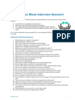Mock Interview Information & Additional Questions