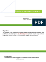 Experiment 07: Study of Process Control - Ii: Mesbah Ahmad Lecturer, Department of Chemical Engineering, BUET