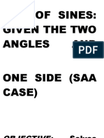 Law of Sines: Given The Two Angles and