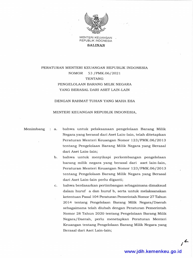 53 PMK.06 2021 | PDF