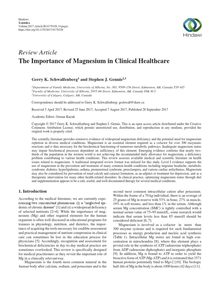 The Importance of Magnesium PDF