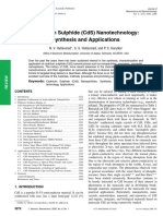 Cadmium Sulphide (CDS) Nanotechnology: Synthesis and Applications