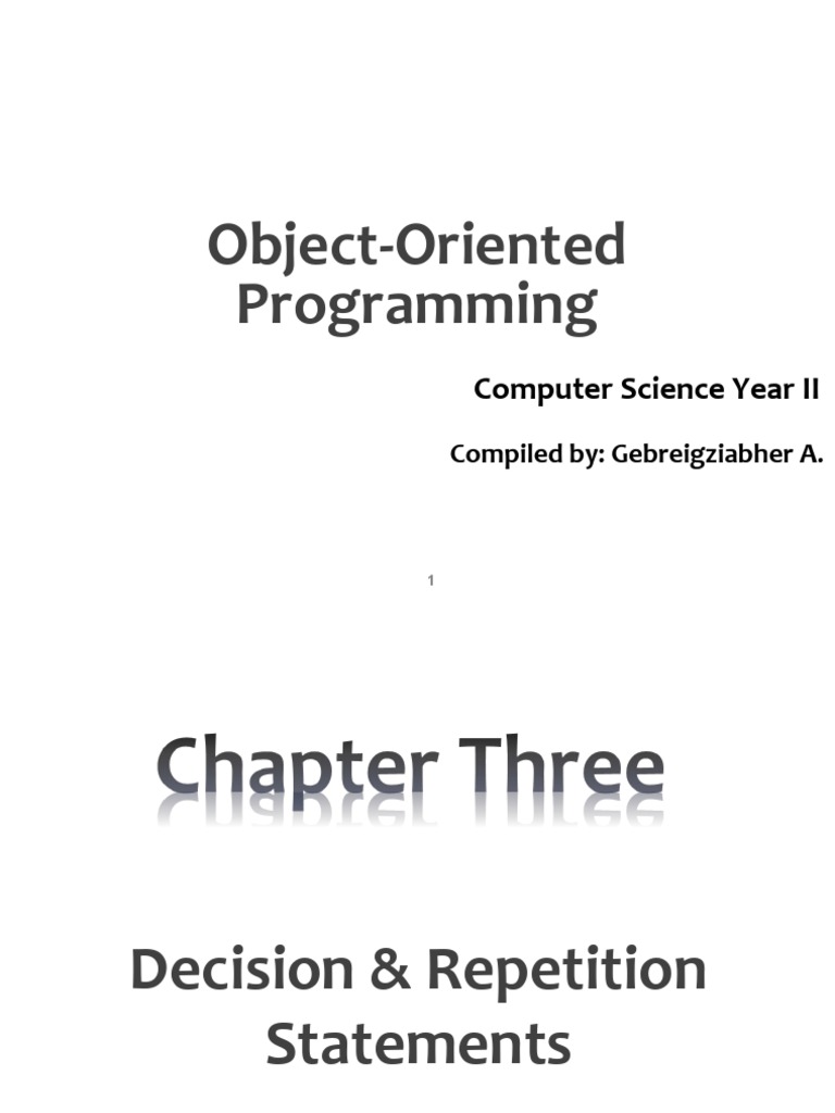 Java Control Structures Overview | PDF | Control Flow | Constructor ...
