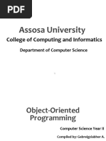 Assosa University: College of Computing and Informatics