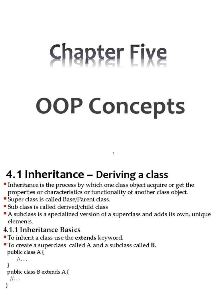 PresentCh05 - OOP Concepts - Concise | PDF | Method (Computer ...