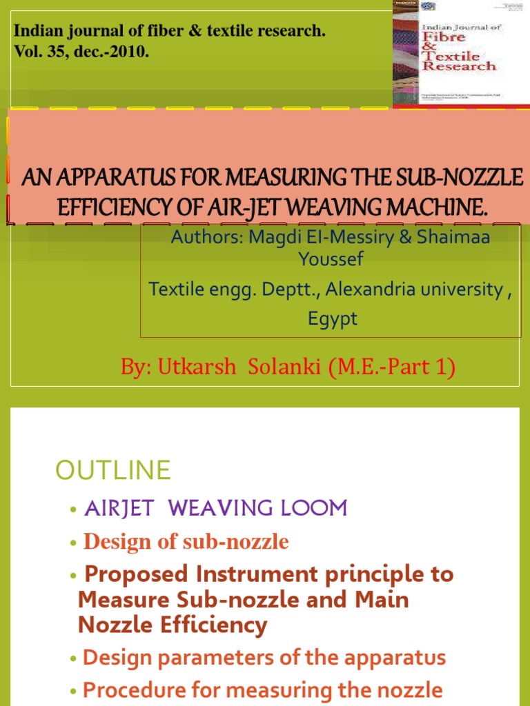 Nozzle Efficiency PDF Nozzle Loom