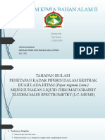 Praktikum Kimia Bahan Alam Ii: Disusun Oleh: Fipit Fitriani (202001203P)