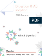 Digestion & Ab Sorption: Report No. 14 Daniella P. Sabac BS ABE 1e2