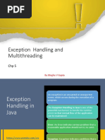 CH 5. Exception Handling & Multithreading