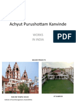 Achyut Purushottam Kanvinde: Works in India