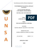 Tipos de Informe de Auditoria - Saavedra Saavedra Gianela