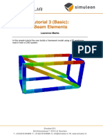 Tutorial 3 (Basic) : Beam Elements: Laurence Marks