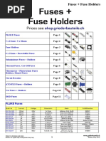 Fuses + Fuse Holders: Prices See