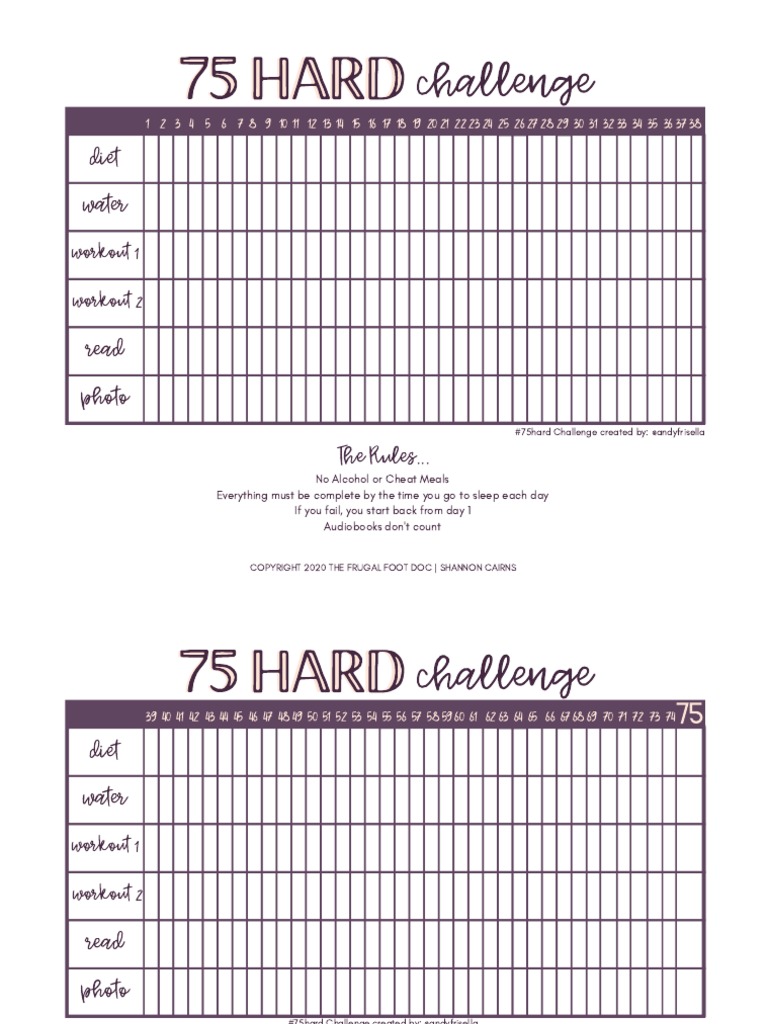 75 hard printable | pdf