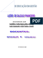 Licoes de Cal. Financ. IEG.2009, 1 Semestre