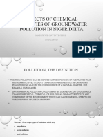 Effects of Chemical Properties of Groundwater Pollution in