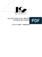 Plan Vigilancia de Seguridad Covid-19 Obra - Casa Campo