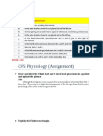 CVS Physiology (Assignment) : Abu Bakar