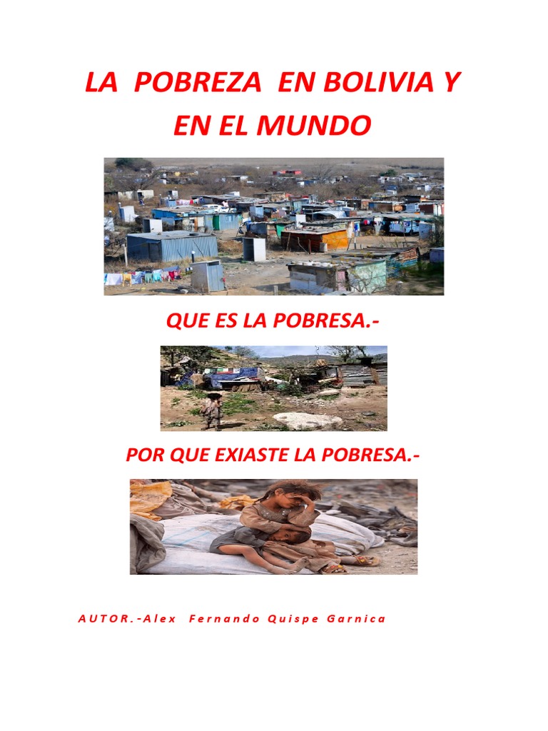 La Pobreza en Bolivia Y en El MUNDO | PDF