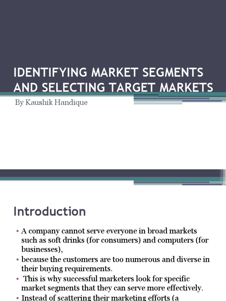 Market Segmentation and Targeting Guide | PDF | Market Segmentation ...