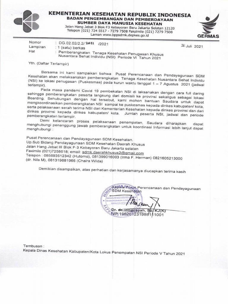 Pemberangkatan Tenaga Kesehatan Penugasan Khusus Nusantara Sehat