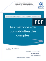 Les méthodes de consolidation des comptes final