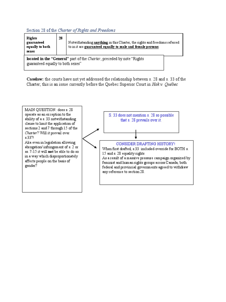 Section 28 of The Charter of Rights and Freedoms | PDF