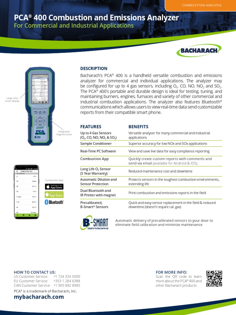 Bacharach Flue Gas Analyzer | PDF | Mobile App | Combustion