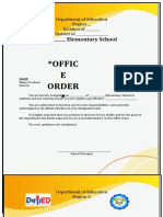 Office Order Template