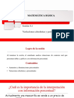 Matemática Básica: Sesión 5.1 Variaciones Absolutas y Porcentuales