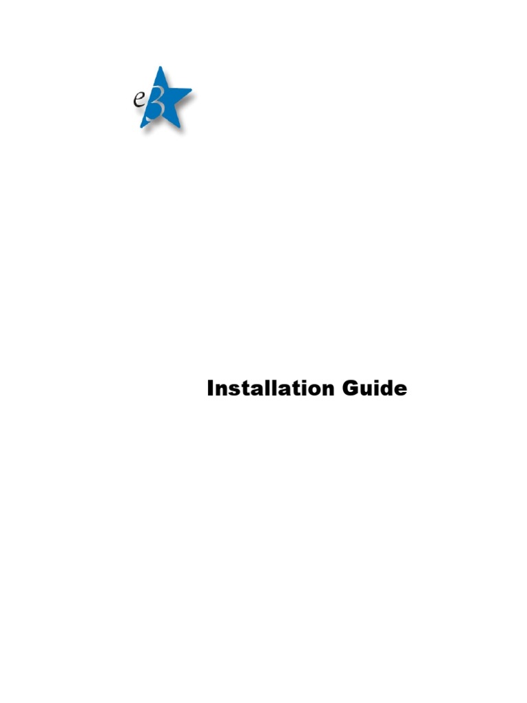 E3 Installation Guide Overview | PDF | Installation (Computer Programs ...