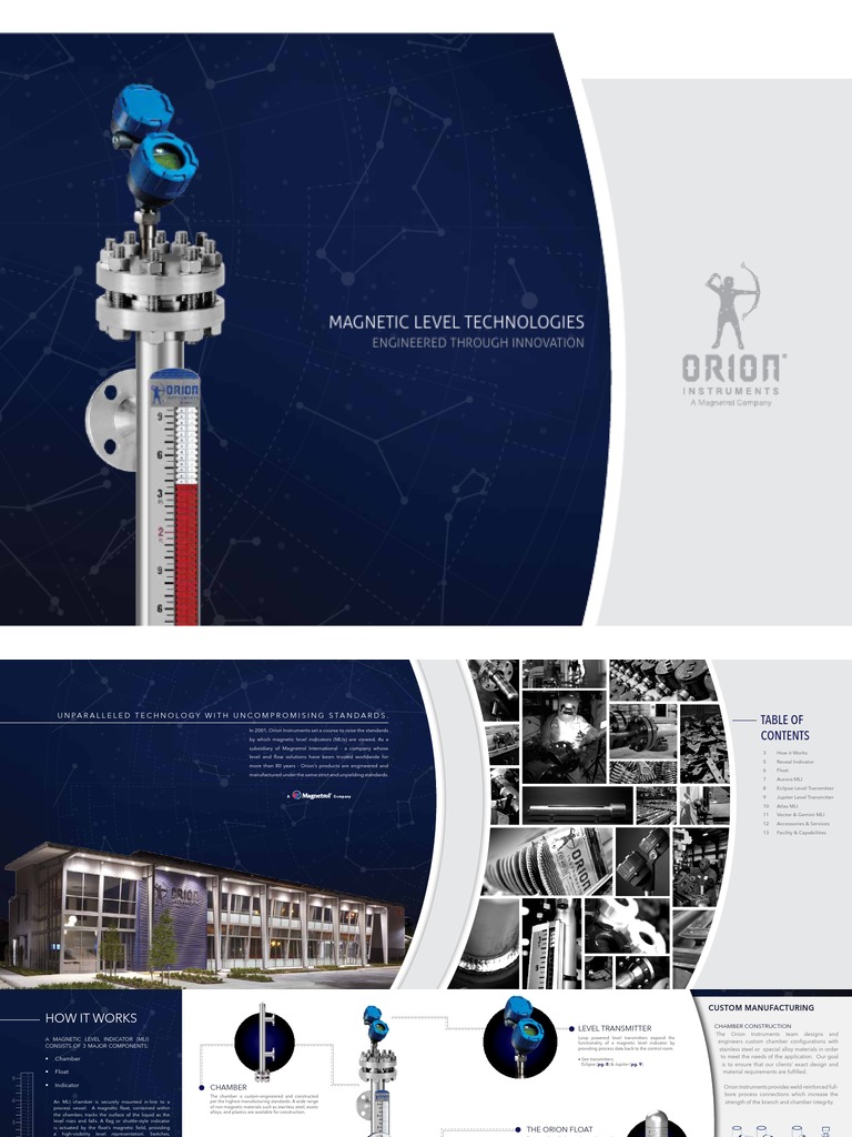 Level Gauge PDF Buoyancy Stainless Steel