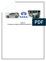 TATA Motors - MBA Summer Training Project Report - Consumer Perception and Analysis of Future..