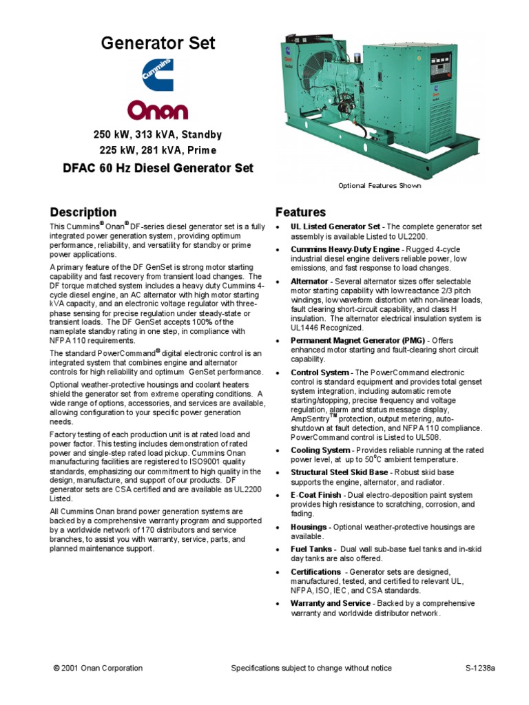 Lta10G1 Specs PDF Cummins Electric Motor