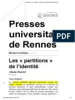 Musique et politique - Les - partitions - de l2019identite - Presses universitaires de Rennes