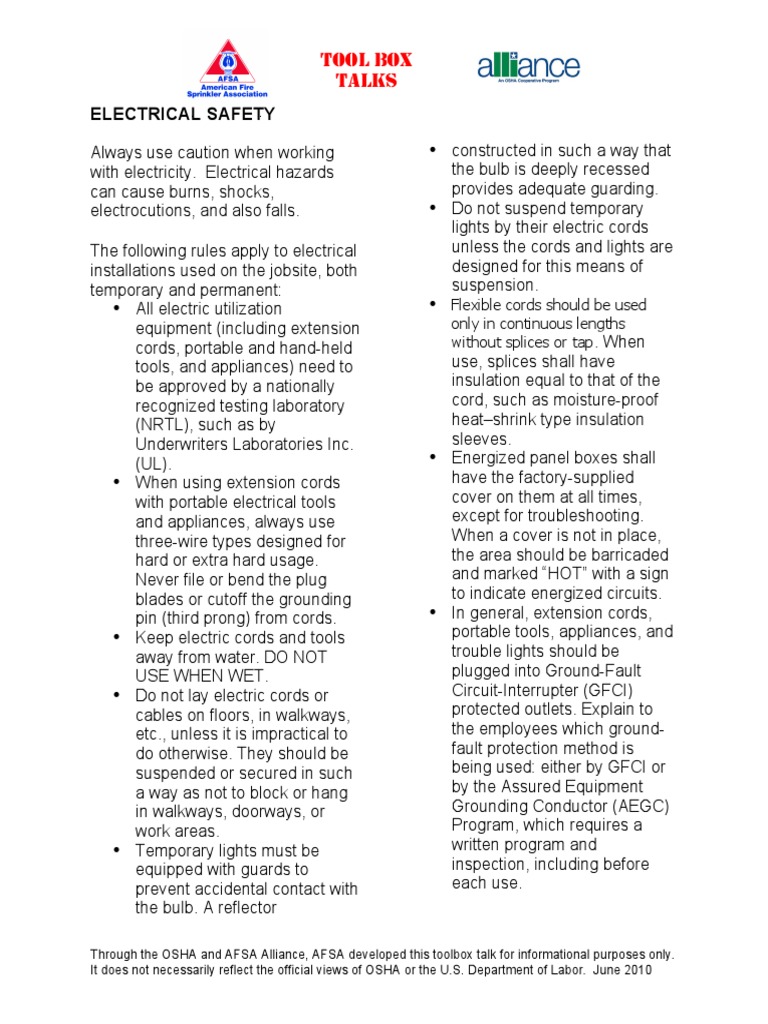 Safety First Essential Electrical Safety Guidelines for Jobsite Work