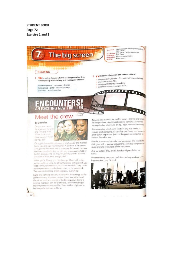 Unit 7 - The Big Screen | PDF