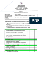 SHS - Annex F - Performance Evaluation Form