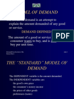 Model of Demand: The Model of Demand Is An Attempt To Explain The Amount Demanded of Any Good or Service